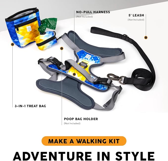 Embark Dog Treat Pouch - Waterproof Training Bag & Portable Water Bowl | Leakproof Treat Bag with Hook, Magnetic Closure, Extra Pocket for Phone & Keys with Poop Bag Outlet For Dogs - Apollo