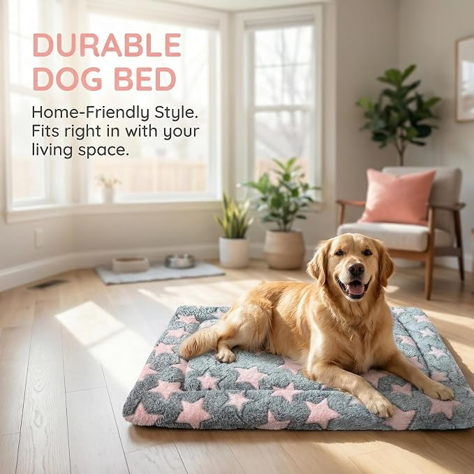 Dog Bed Mat - Reversible Dog Crate Bed Mats, Soft & Breathable Kennel Pad, Durable Crate Bed for Small Medium Large Dogs & Cats
