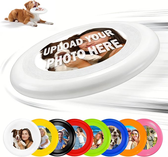 Custom 175g Professional Flying Disc for Ultimate & K9 Sports, Personalized Photo/Logo UV Printed, Durable Precision Balanced Frisbee for Competition & Dog Training - Unique Sports Gift