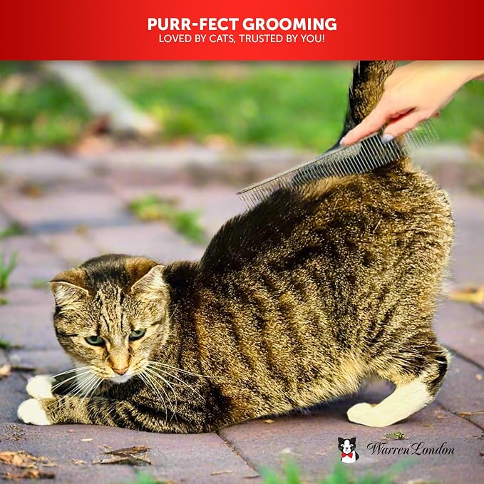 Warren London Cat DeMatter Pro Max 9-Inch Copper Grooming Comb