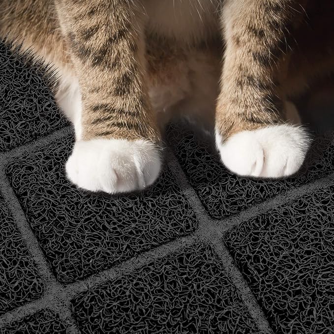 Niubya Premium Cat Litter Mat, 47" Long x 35" Wide, Extra Large Size, Waterproof and Non-Slip Design, Gentle on Paws, Easy to Clean