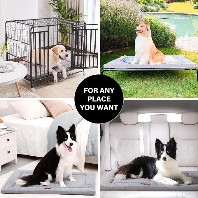 Dog Bed for Crate, Small Dog Crate Beds, Washable Pet Bed Mat Kennel Pad | 30" Medium Pet Beds Mat W/ Soft Wavy Plush Comfortable Anti-Slip Sleeping Mattress for Dogs & Cats