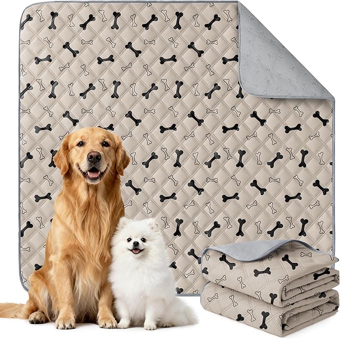 Eterish Reusable Washable Pee Pads for Dogs Large/Extra Large 36'' x 41'' 2 Pack, Absorbent Pet Puppy Dog Training Pads Non-Slip, Waterproof Whelping Potty Pads for Dogs Leak-Proof