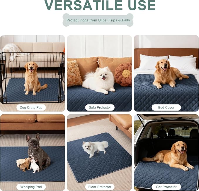 Eterish Reusable Washable Pee Pads for Dogs Large/Extra Large 36'' x 41'' 2 Pack, Absorbent Pet Puppy Dog Training Pads Non-Slip, Waterproof Whelping Potty Pads for Dogs Leak-Proof