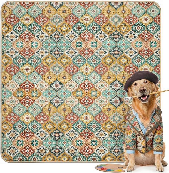 FXW Washable Pee Pads for Dogs, Super Absorbent, 63" Square, 1 Pack | Machine washable, Non-slip backing, Fits 24"H 8-Panel FXW Rollick/Homeplus Playpens