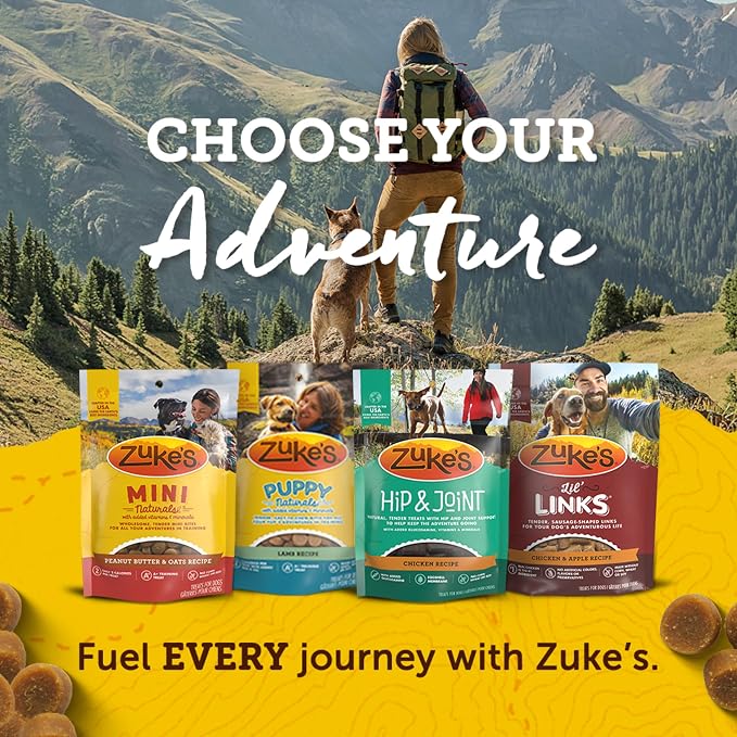 Zuke's Mini Naturals Dog Training Treats, Beef Recipe, 10 oz Pouch | Natural dog treats with real beef, only 2 calories each, soft and chewy bites, in a resealable pouch, made in the USA