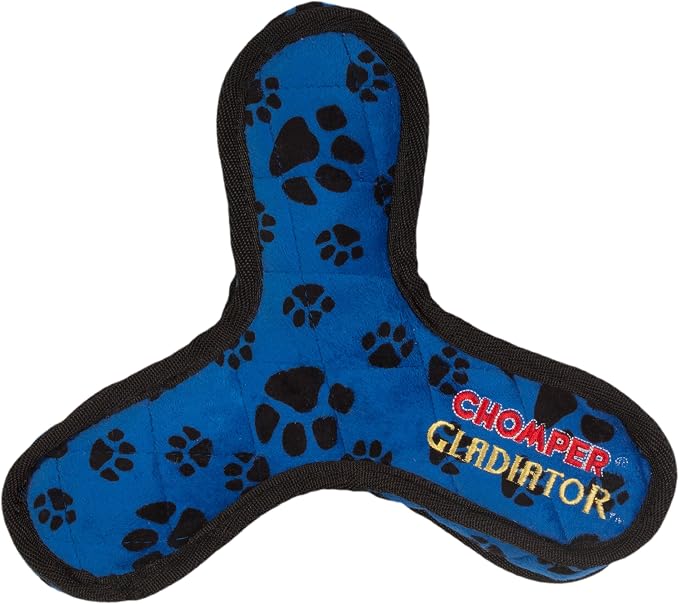 Boss Pet Chomper Gladiator Tuff Tri-Flyer Toy for Pets, Assorted Colors