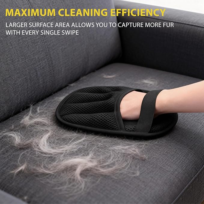 Pet Grooming Glove Set for Dogs & Cats – Premium Pet Hair Removal Glove with Free Nail Clippers & Nail File