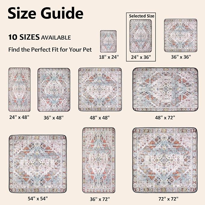 Washable Pee Pads for Dogs 24"x36" 2 Pack Reusable Puppy Potty Pad | Super Absorbent Waterproof NonSlip LeakProof Crate&Playpen Floor Mat for Cats, Rabbits, Guinea Pigs, Whelping & Housebreaking