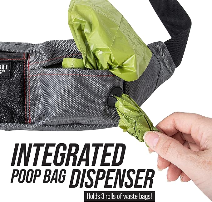 Leash Boss Dog Treat Pouch for Training | Training Treat Pouches for Pet Training | Treat Bag for Dog Training | Portable Kibble Snack Container for Pets | Fanny Pack Waist Belt Transport On The Go