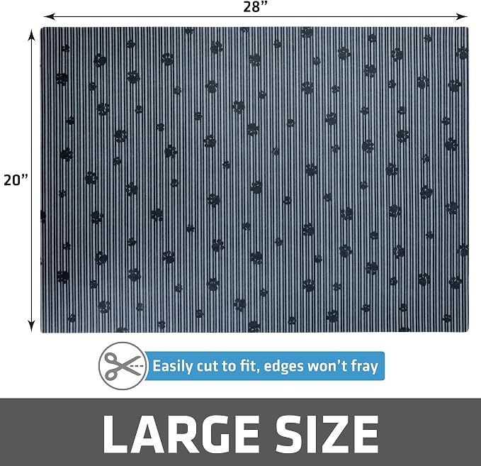 Drymate Cat Litter Box Mat, Litter Trapping Mat, Gray, 20x28 | Waterproof, Urine-Proof, Absorbent, Machine Washable, Soft on Paws, Contains Mess, Protects Floors, Kitten Supplies, USA Made
