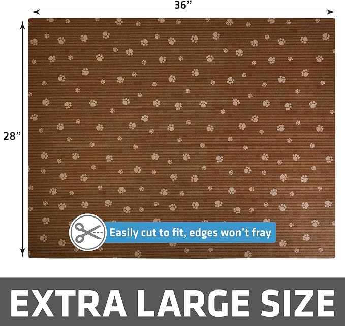 Drymate Cat Litter Box Mat, Litter Trapping Mat, Brown, 28x36 XL | Waterproof, Urine-Proof, Absorbent, Machine Washable, Soft on Paws, Contains Mess, Protects Floors, Kitten Supplies, USA Made