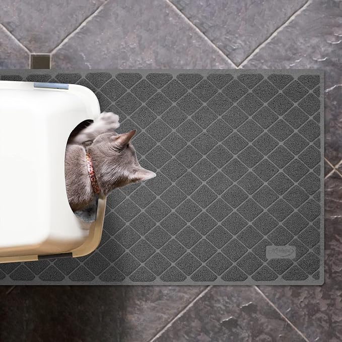 Niubya Premium Cat Litter Mat, Litter Box Mat with Non-slip and Waterproof Backing, Litter Trapping Mat Soft on Kitty Paws and Easy to Clean, Cat Mat Traps Litter from Box