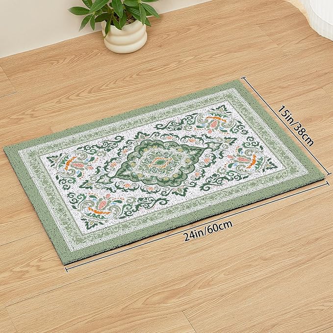 Unicorn Catcher 24"x15" Cat Litter Mat Non-Slip Washable Litter Box Mat | High-Density PVC Litter Catcher Mat Efficiently Traps Scattered Litter From Paws To Keep Floors Clean