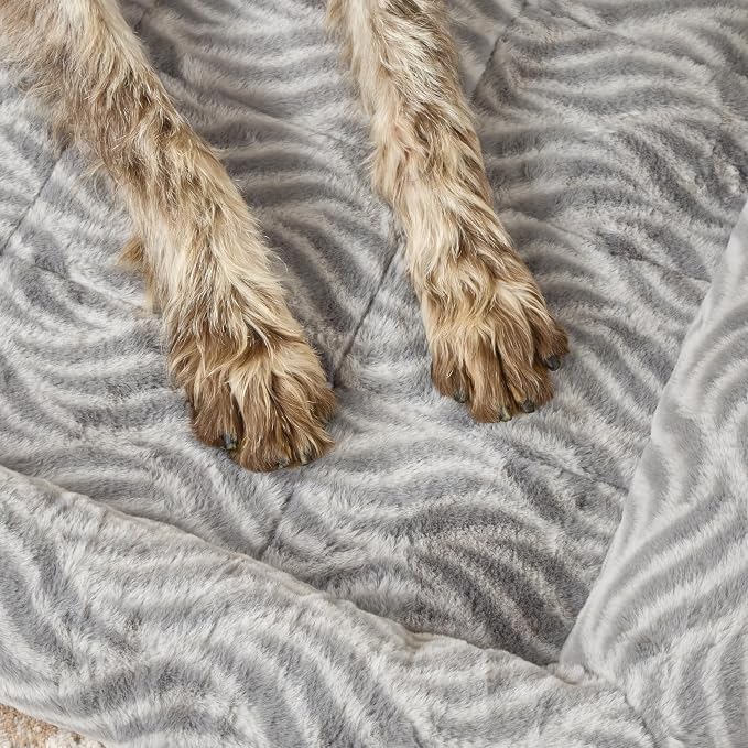 MidWest Homes for Pets QuiteTime Deluxe Wave Bolster Bed for Small Dogs; Easily Machine Wash and Dry; Gray; 24"; 40224-WVGY