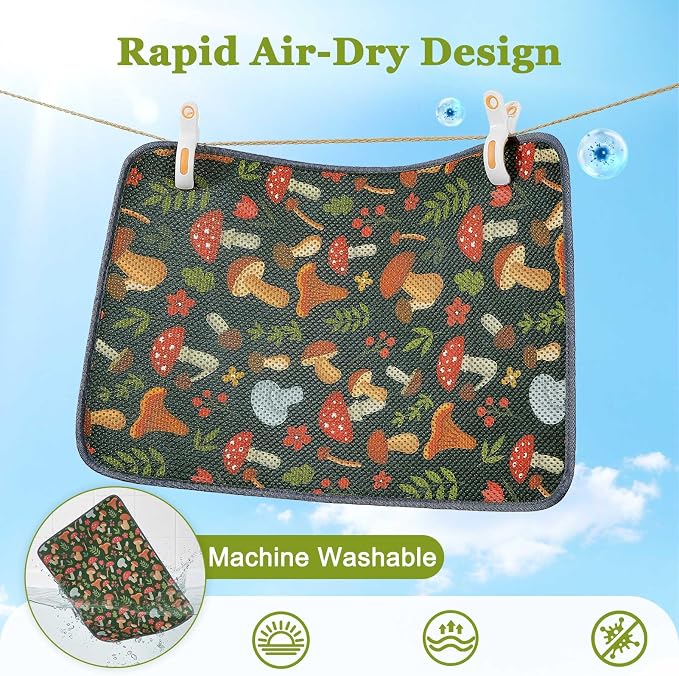 Unicorn Catcher 24"x15" Cat Litter Mat Machine Washable Litter Trapping Pad | Kitty Paw Friendly Padding With Breathable 3D Air Mesh Technology And A Non-Slip Base To Keep Home Floors Debris-Free