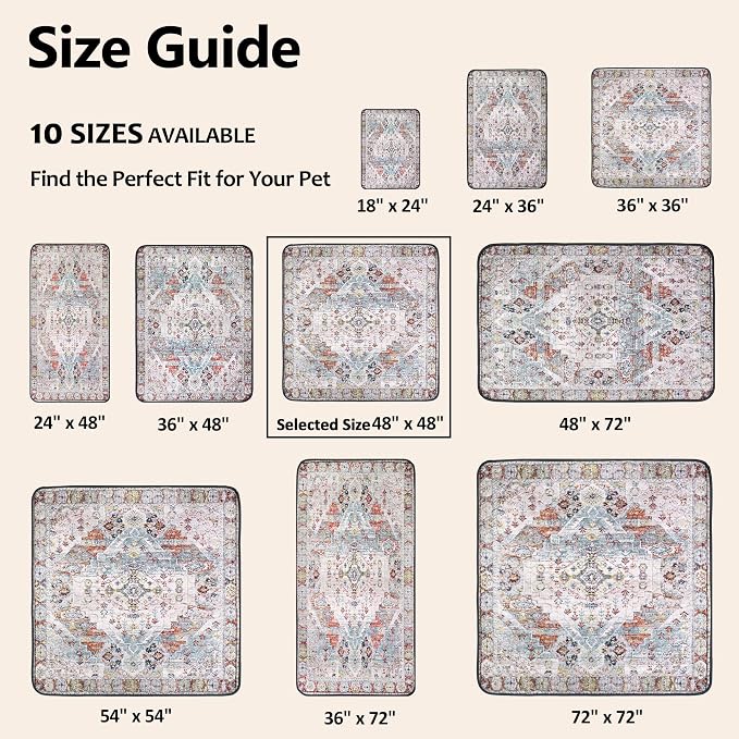Washable Pee Pads for Dogs, Reusable Puppy Potty Training Pads, Ultra-Absorbent Thick Waterproof Leak-Proof Non-Slip Pads & Mat for Crate, Playpen, Floor, Whelping & Housebreaking , 2 Pack 48"x48"