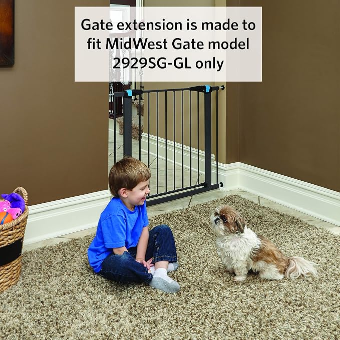 MidWest Homes for Pets 11" Wide Extension for 29" High Night Safety Glow Frame, Graphite