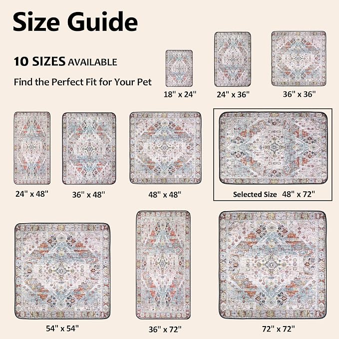 Washable Pee Pads for Dogs, Reusable Puppy Potty Training Pads, Ultra-Absorbent Thick Waterproof Leak-Proof Non-Slip Pads & Mat for Crate, Playpen, Floor, Whelping & Housebreaking , 2 Pack 48"x72"