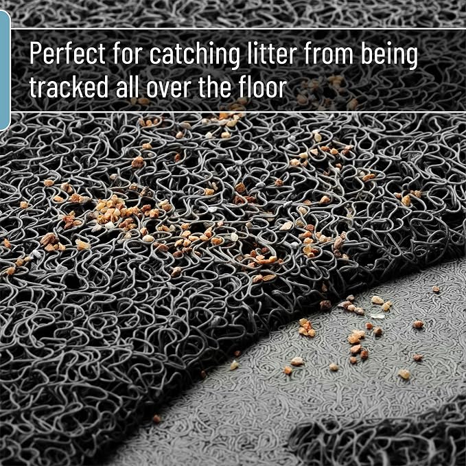 Mr. Pen- Large Cat Litter Mat, 23”x 35”, Black Cat Litter Box Mat | Cat Litter Mat Litter Trapping Mat, Cat Mats for Litter Large, Litter Mat for Litter Box, Large Litter Mat