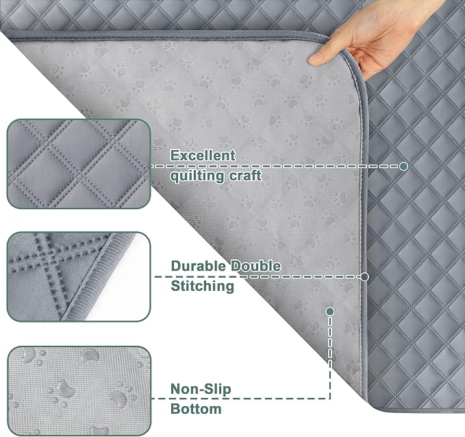Eterish Reusable Washable Pee Pads for Dogs Extra Large 36'' x 48'' 2 Pack, Absorbent Pet Puppy Dog Training Pads Non-Slip, Waterproof Whelping Potty Pads for Dogs Leak-Proof