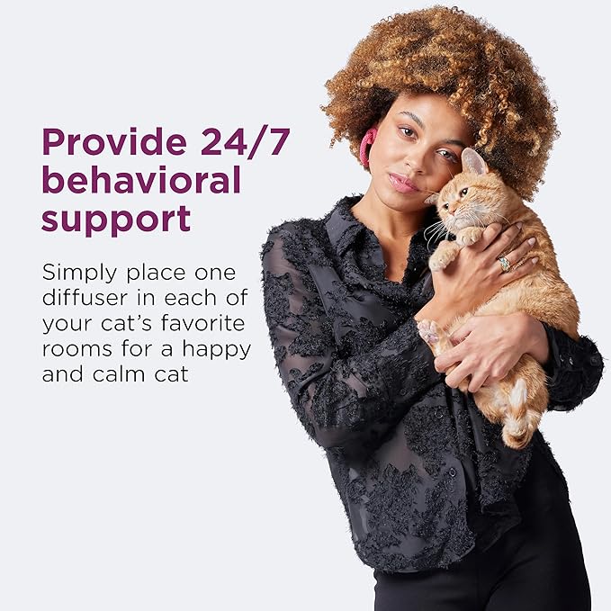 Comfort Zone Multi Cat Calming Diffuser Refill, 1 Pack of 30 Day Refills | Reduces cat stress, use with Comfort Zone Diffuser, refills lasts up to 30 days, expert recommended, drug- and fragrance-free
