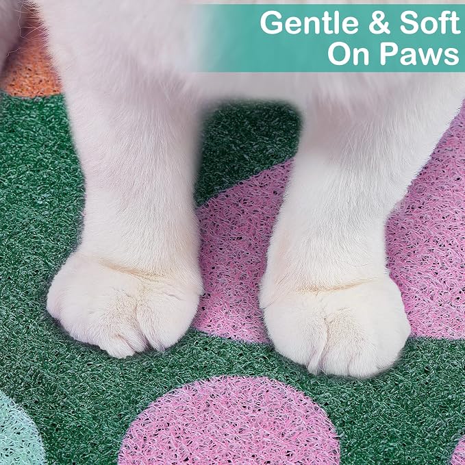 Unicorn Catcher Large Cat Litter Mat, 33.5"x22.4" Litter Trapping Mat | Kitty Litter Mat With Soft PVC Loop Mesh And Non-Slip Backing For Easy-Clean Floor Protection And Home Decor