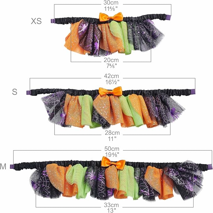 Blueberry Pet Halloween Party Adjustable Breakaway Costume Dog Collar in Cool Tone, X-Small