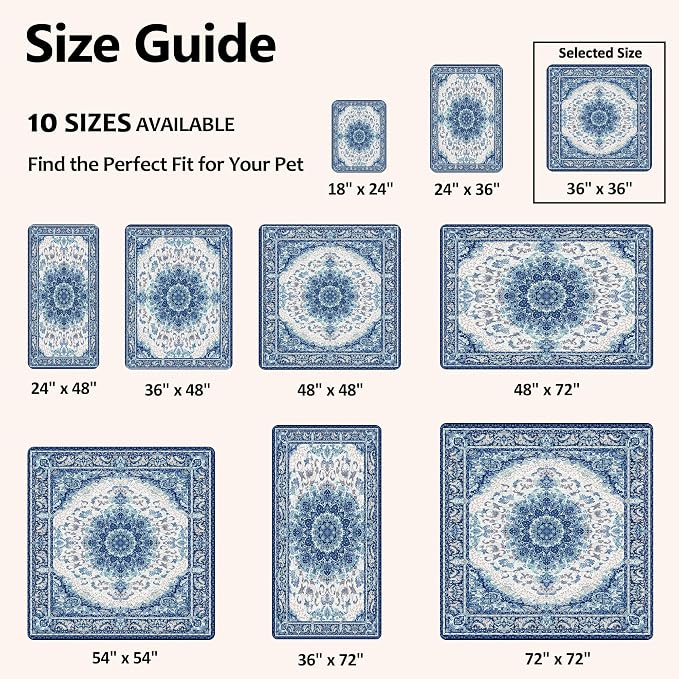 Washable Pee Pads for Dogs, Reusable Puppy Potty Training Pads, Ultra-Absorbent Thick Waterproof Leak-Proof Non-Slip Pads & Mat for Crate, Playpen, Floor, Whelping & Housebreaking , 2 Pack 36"x36"