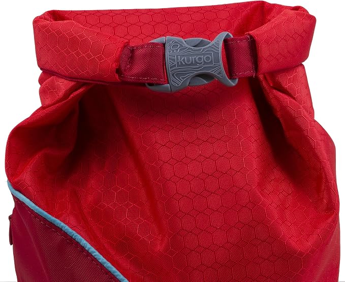 Kurgo Kibble Carrier - Portable Kibble Carrier - Compact Travel Storage - Dog Food Dry Bag - Camping Dog Storage - 5 lb Capacity - Chili Red