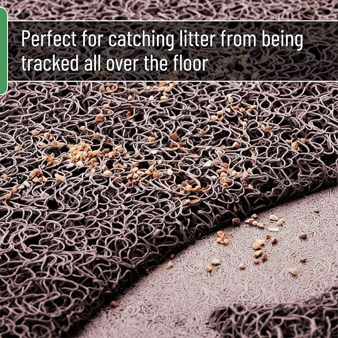 Mr. Pen- Large Cat Litter Mat, 23.5”X 35.2”, Brown | Trapping Mat for Litter Box, Cat Rug, Large