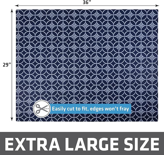 Drymate Cat Litter Box Mat, Litter Trapping Mat, Indigo, 29x36 XL | Waterproof, Urine-Proof, Absorbent, Machine Washable, Soft on Paws, Contains Mess, Protects Floors, Kitten Supplies, USA Made