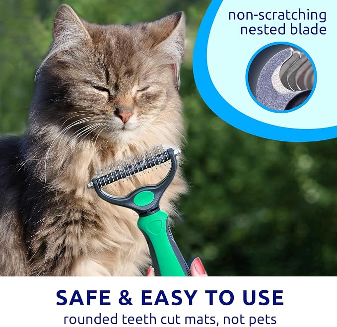 Pat Your Pet Deshedding Dog Brush For Shedding – Cat Brushes For Indoor Cats, Double-Sided Cat Brush Deshedding & Grooming Tool For Long Haired And Short Haired Dogs, Skin-Friendly