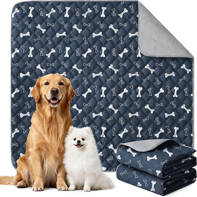 Eterish Reusable Washable Pee Pads for Dogs Large/Extra Large 36'' x 41'' 2 Pack, Absorbent Pet Puppy Dog Training Pads Non-Slip, Waterproof Whelping Potty Pads for Dogs Leak-Proof