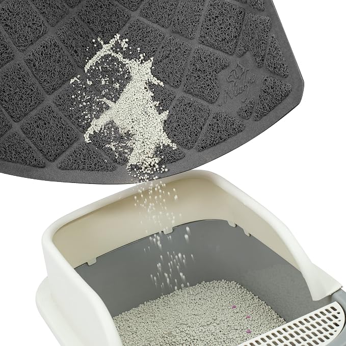 Niubya Premium Cat Litter Mat, 23" Long x 14" Wide, Non-Slip and Waterproof Design, Soft on Paws, Easy to Clean