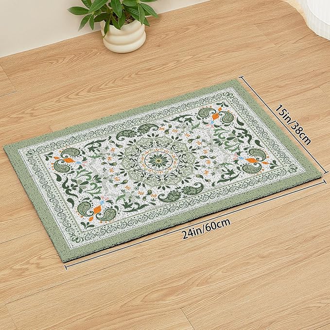Unicorn Catcher 24"x15" Cat Litter Mat Non-Slip Washable Litter Box Mat | High-Density PVC Litter Catcher Mat Efficiently Traps Scattered Litter From Paws To Keep Floors Clean