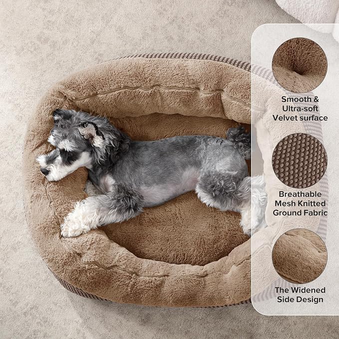 INVENHO Large Dog Beds Large Sized Dog, Washable Orthopedic Warming Soft Sleeping Durable with Anti-Slip Bottom