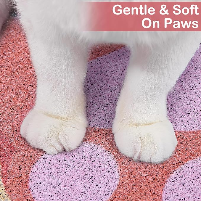 Unicorn Catcher Large Cat Litter Mat, 33.5"x22.4" Litter Trapping Mat | Kitty Litter Mat With Soft PVC Loop Mesh And Non-Slip Backing For Easy-Clean Floor Protection And Home Decor