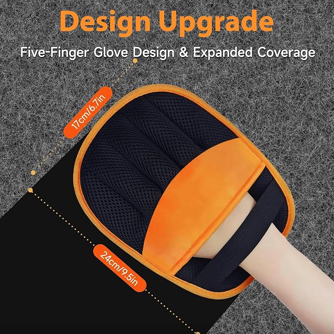 Pet Grooming Glove Set for Dogs & Cats - Professional Pet Hair Removal Glove with Free Nail Clippers and Silicone Finger Toothbrush