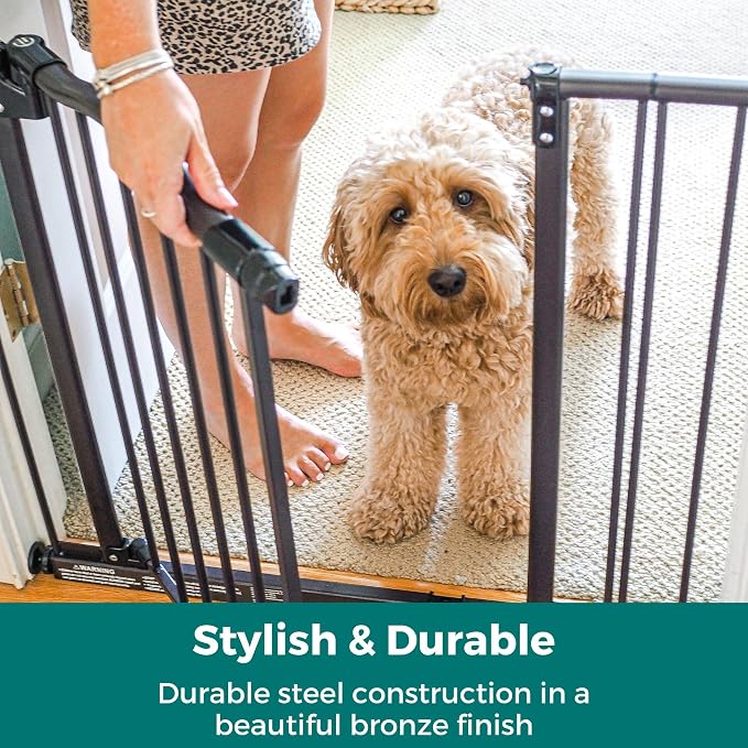 MYPET Windsor Arch Gate Extension: 13.5 Inch Pet Gate Extension; Add Up to 3 Extenders, Matte Bronze