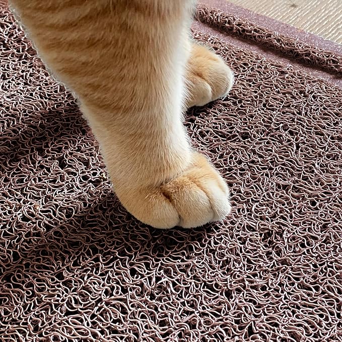 Mr. Pen- Large Cat Litter Mat, 23.5”X 35.2”, Brown | Trapping Mat for Litter Box, Cat Rug, Large