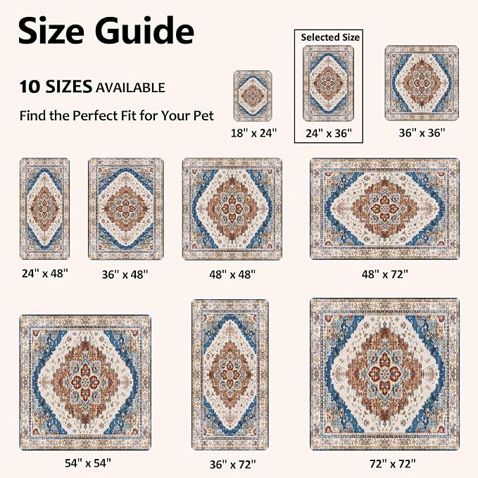 Washable Pee Pads for Dogs, Reusable Puppy Potty Training Pads, Ultra-Absorbent Thick Waterproof Leak-Proof Non-Slip Pads & Mat for Crate, Playpen, Floor, Whelping & Housebreaking , 2 Pack 24"x36"