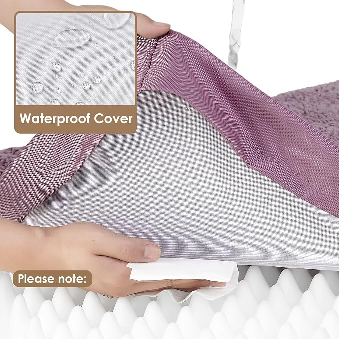 EHEYCIGA Orthopedic Dog Bed Extra Large with Removable Washable Cover, 50IN | Egg Crate Foam Support, Durable Oxford fabric, Non-Slip Bottom, Machine Washable, Soft Waterproof Plush Pet Bed Mat For Crate