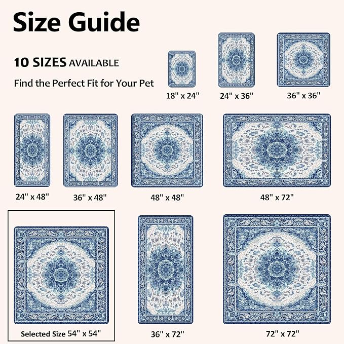 Washable Pee Pads for Dogs, Reusable Puppy Potty Training Pads, Ultra-Absorbent Thick Waterproof Leak-Proof Non-Slip Pads & Mat for Crate, Playpen, Floor, Whelping & Housebreaking , 2 Pack 54"x54"
