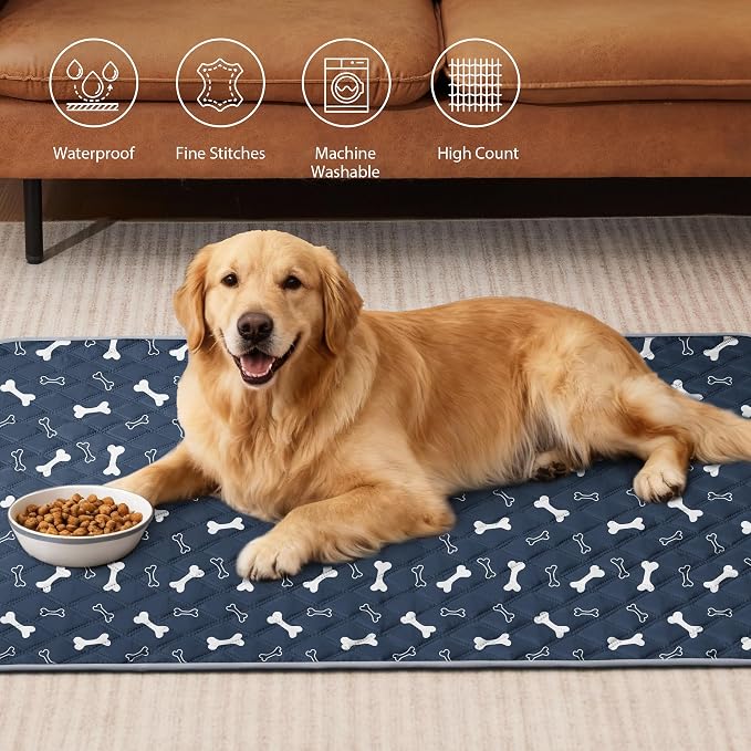 Eterish Reusable Washable Pee Pads for Dogs Large/Extra Large 36'' x 41'' 2 Pack, Absorbent Pet Puppy Dog Training Pads Non-Slip, Waterproof Whelping Potty Pads for Dogs Leak-Proof