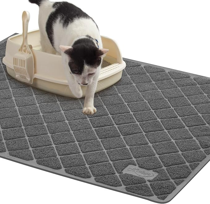 Niubya Premium Cat Litter Mat, 47" Long x 35" Wide, Extra Large Size, Waterproof and Non-Slip Design, Gentle on Paws, Easy to Clean