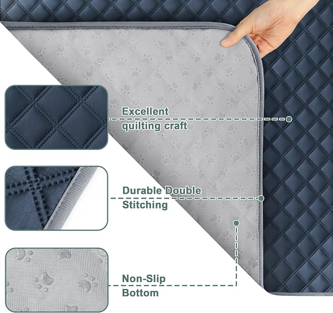 Eterish Reusable Washable Pee Pads for Dogs Large/Extra Large 36'' x 41'' 2 Pack, Absorbent Pet Puppy Dog Training Pads Non-Slip, Waterproof Whelping Potty Pads for Dogs Leak-Proof