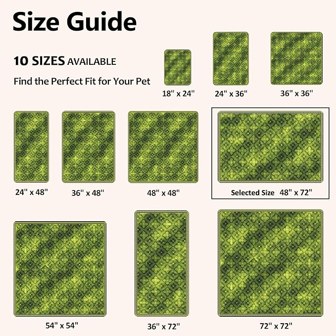 Washable Pee Pads for Dogs, Reusable Puppy Potty Training Pads, Ultra-Absorbent Thick Waterproof Leak-Proof Non-Slip Pads & Mat for Crate, Playpen, Floor, Whelping & Housebreaking , 2 Pack 48"x72"