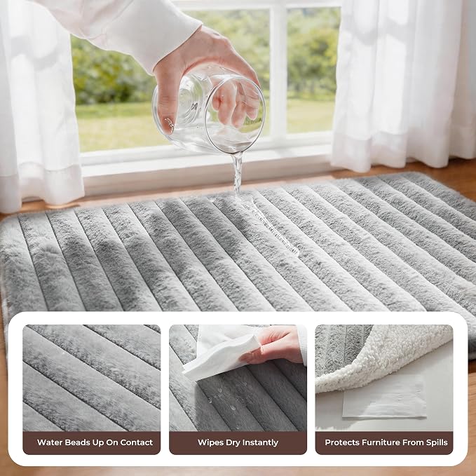 Waterproof Dog Blanket for Medium Dogs, Soft Corduroy Fleece Pet Blanket Washable, Dual-Sided Puppy Cat Blankets for Furniture Protection, Cozy Calming Couch Blanket for Doggy, 30"x40", Grey