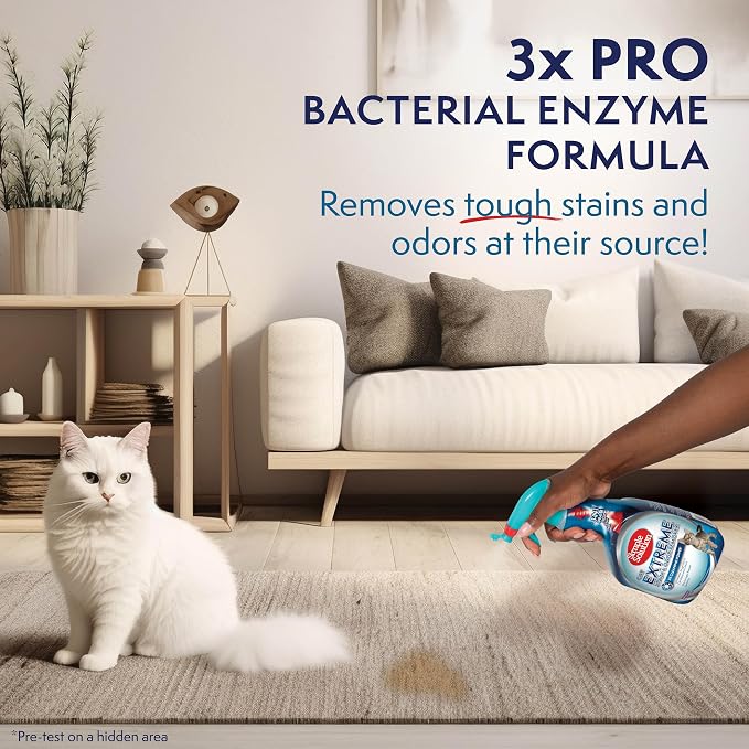 Simple Solution Extreme Cat Stain Remover, Odor Eliminator, 32oz (2 Pack) | Pet Odor Eliminator, Carpet Stain Cleaner, Floor Cleaner, Urine Destroyer, Strong Odor, Cat Stain Remover, Home Cleaning